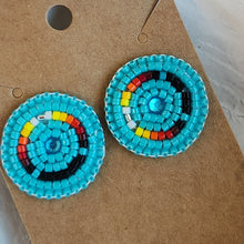 Load image into Gallery viewer, Indigenous Hand Beaded Round Studs
