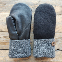 Load image into Gallery viewer, Luxe Wool Mittens with Leather or Suede
