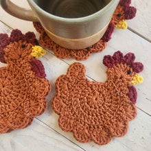Load image into Gallery viewer, Crochet Chicken Coasters

