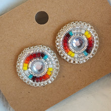 Load image into Gallery viewer, Indigenous Hand Beaded Round Studs
