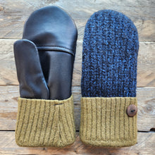 Load image into Gallery viewer, Luxe Wool Mittens with Leather or Suede
