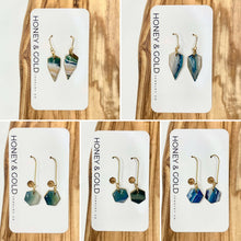 Load image into Gallery viewer, Honey &amp; Gold Clay Dangle Earrings (Summer)
