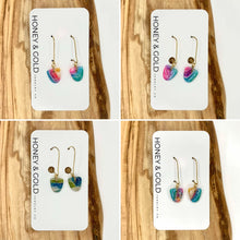 Load image into Gallery viewer, Honey &amp; Gold Clay Dangle Earrings (Summer)
