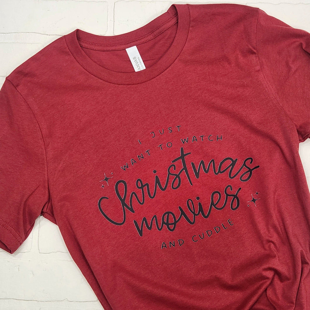 'Holiday Movies & Cuddle' Tee