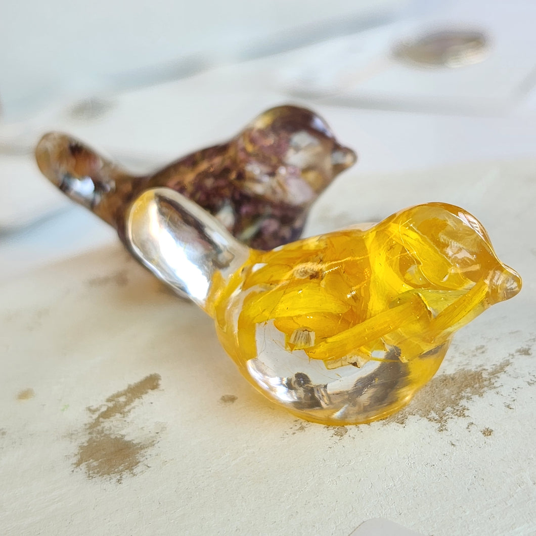 Floral Resin Birds