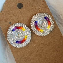 Load image into Gallery viewer, Indigenous Hand Beaded Round Studs
