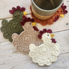 Load image into Gallery viewer, Crochet Chicken Coasters
