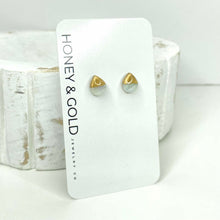 Load image into Gallery viewer, Honey &amp; Gold Clay Studs
