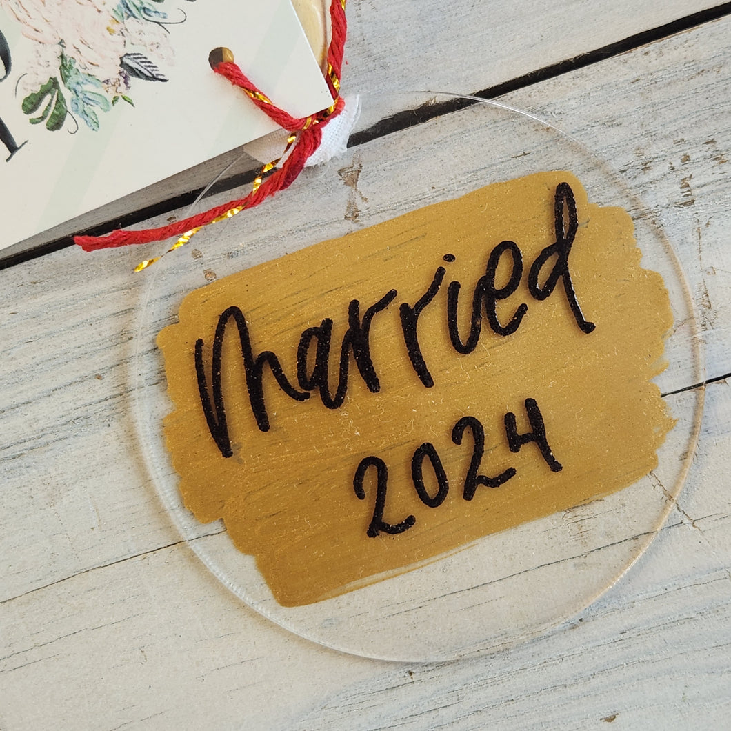 Hand Lettered Acrylic Ornaments by The Grapefruit Creative