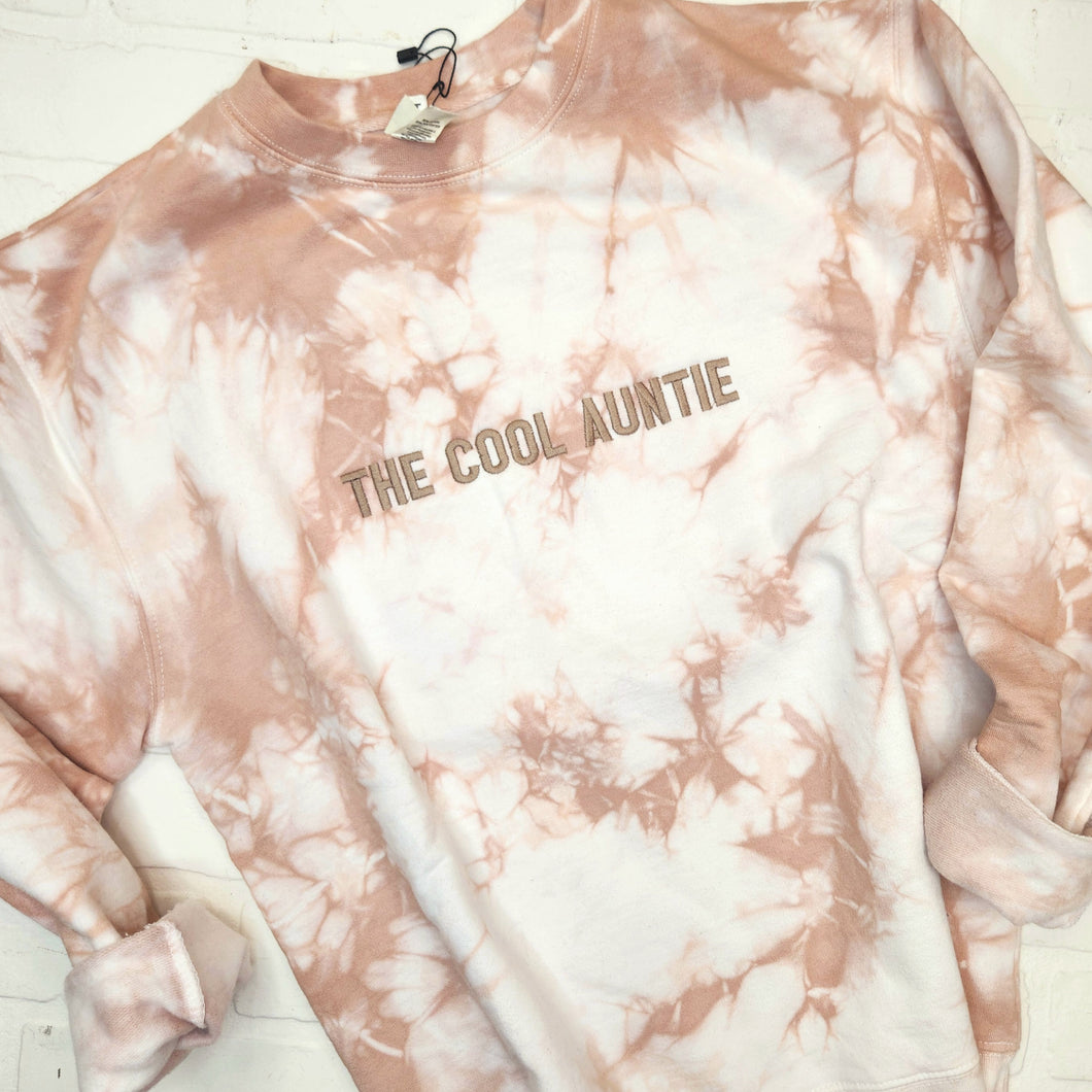 'The Cool Auntie' Tie Dye Crewneck