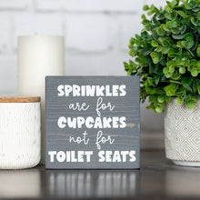 Load image into Gallery viewer, Twin Timbers Block Signs (Bathroom Humor)
