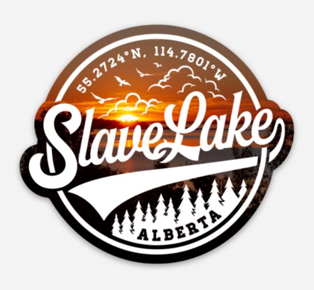 Slave Lake Coordinates Sticker