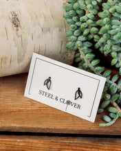 Load image into Gallery viewer, Steel &amp; Clover Earrings
