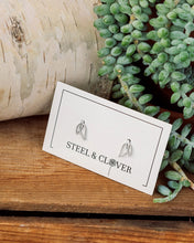 Load image into Gallery viewer, Steel &amp; Clover Earrings
