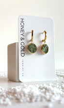 Load image into Gallery viewer, Honey &amp; Gold Clay Dangle Earrings
