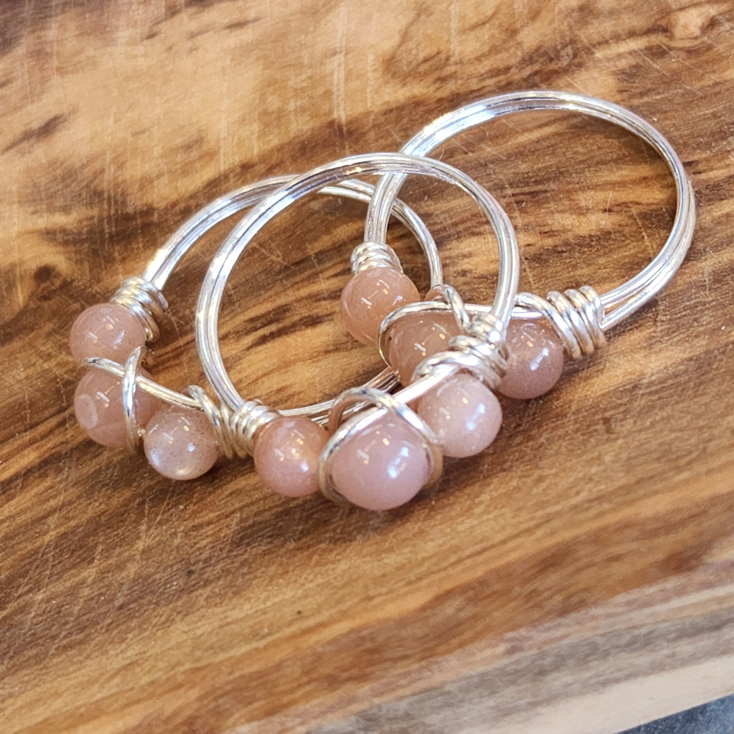 Gemstone Wire Wrapped Rings