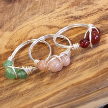 Load image into Gallery viewer, Gemstone Wire Wrapped Rings
