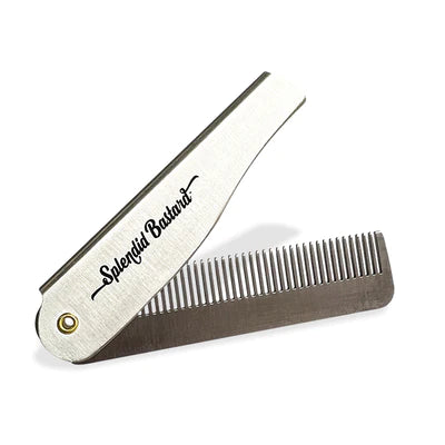 Stainless Steel Folding Beard Comb