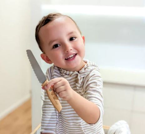 Child Safe Knife With Wood Handle
