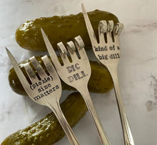 Load image into Gallery viewer, Hand Stamped Pickle Fork

