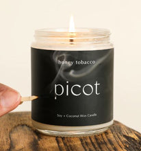 Load image into Gallery viewer, Picot Honey Tobacco Soy Candle
