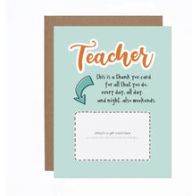 Load image into Gallery viewer, Teacher/Graduation/College Cards (Carolyn Draws)
